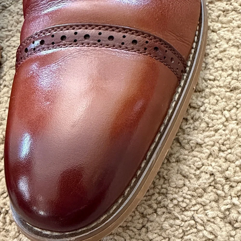 Stacy Adam’s cognac leather monk strap loafer dress shoe 12M - Picture 13 of 13